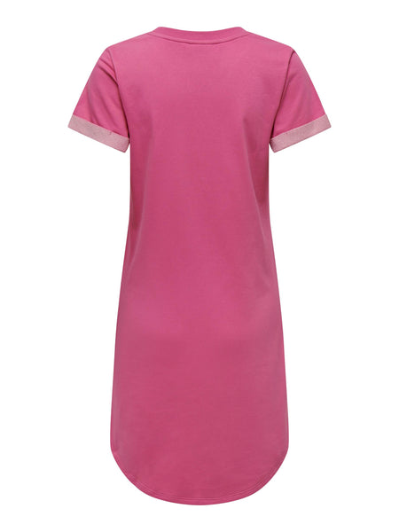 JDY T-Shirt Dress in Pink