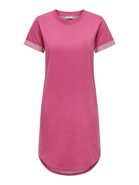 JDY T-Shirt Dress in Pink