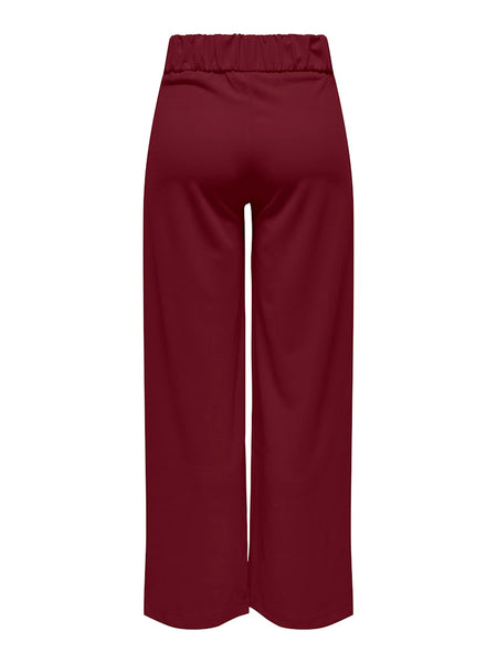 JDY Wide Leg Trousers in Maroon