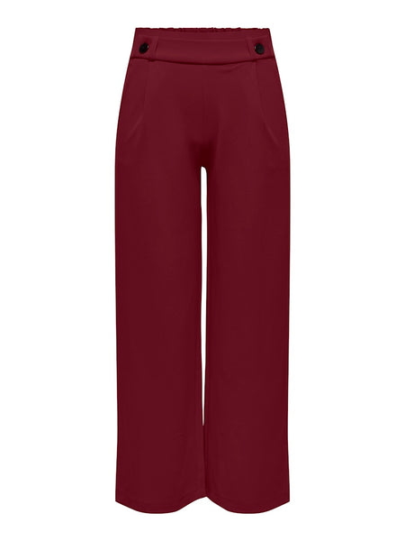 JDY Wide Leg Trousers in Maroon