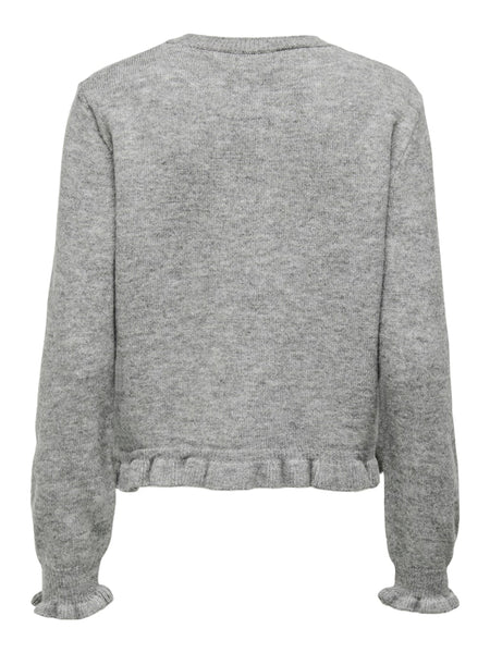 JDY Frill Cardigan in Grey