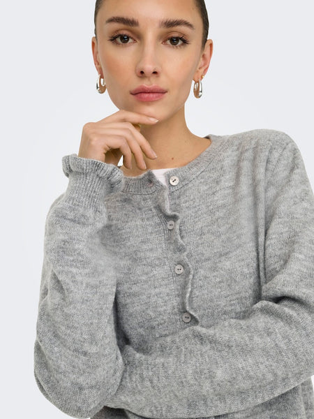 JDY Frill Cardigan in Grey