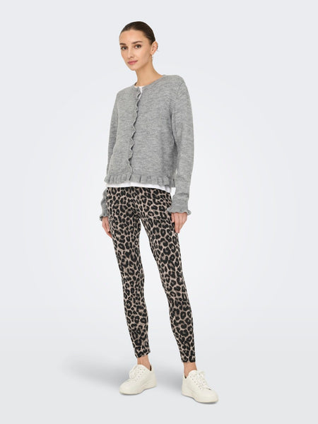 JDY Frill Cardigan in Grey