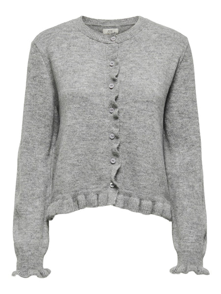 JDY Frill Cardigan in Grey