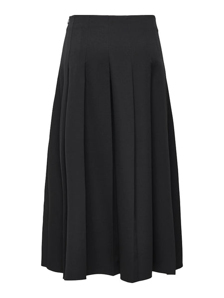 JDY Pleated Midi Skirt in Black