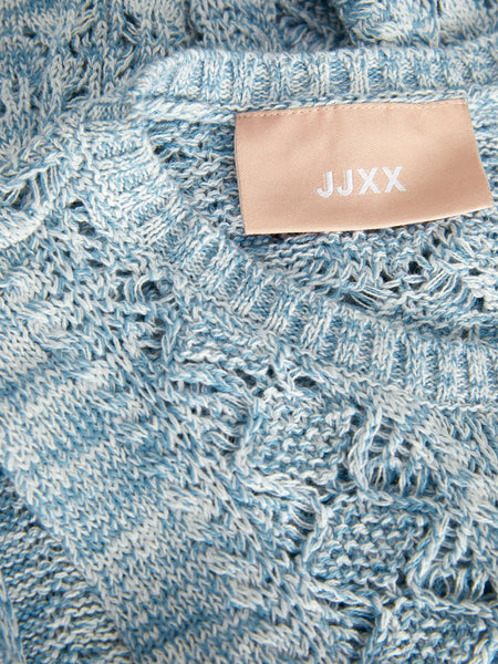 JJXX Knitted Crop Tank Top in Blue