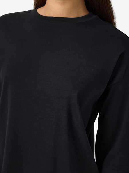 NOISY MAY Long Sleeve Top in Black