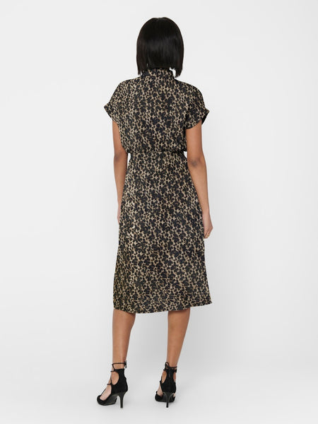 ONLY Leopard Print Short Sleeve Shirt Dress