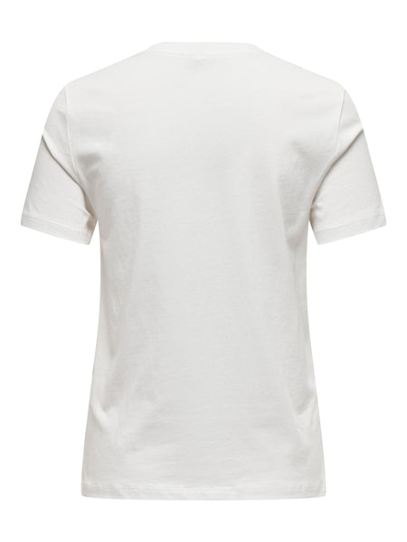 Only Printed Swim T-Shirt in White
