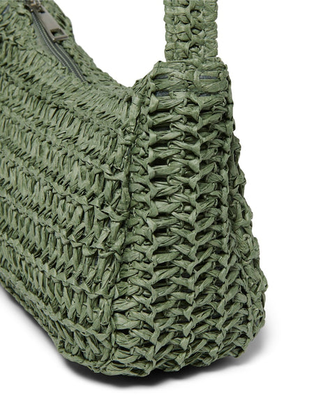Only Straw Shoulder Bag in Green