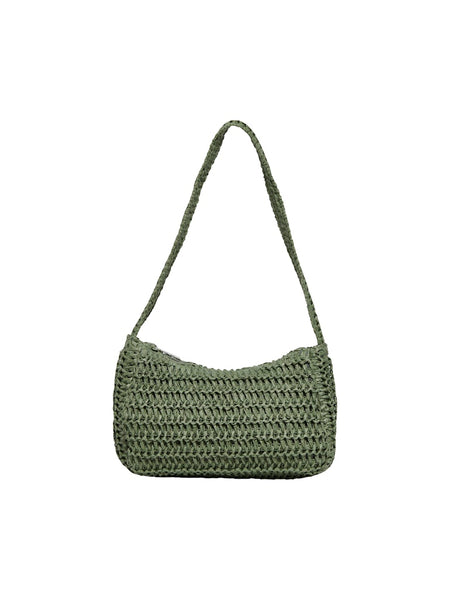 Only Straw Shoulder Bag in Green