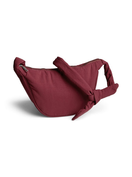 PIECES Knot Detail Bum Bag in Burgundy