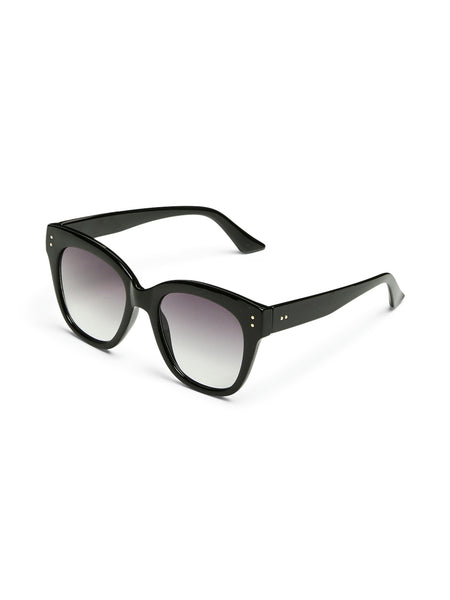 Pieces Round Framed Sunglasses in Black