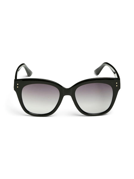 Pieces Round Framed Sunglasses in Black