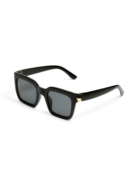 Pieces Square Framed Sunglasses in Black