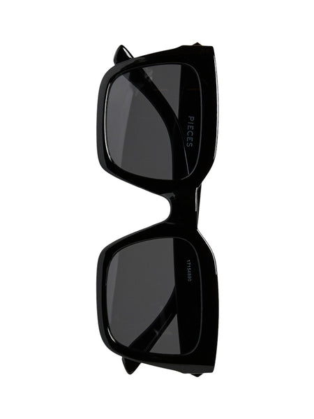 Pieces Square Framed Sunglasses in Black