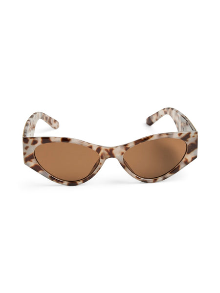 Pieces Cat-Eye Sunglasses with Gold Detail in Black Turtle