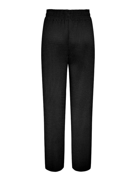 Y.A.S High Waist Plisse Trousers in Black