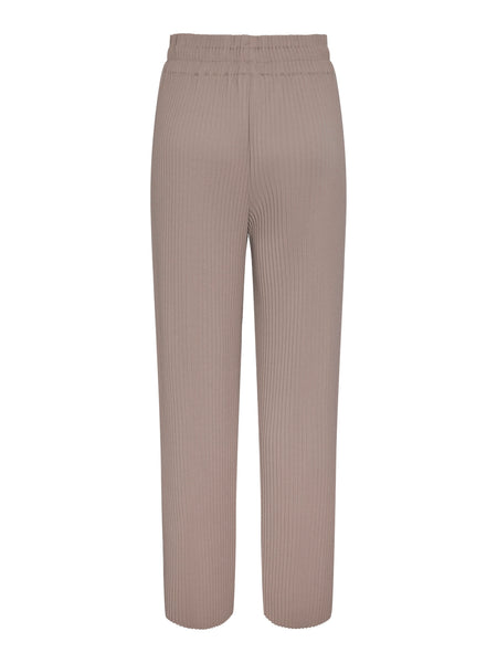 Y.A.S High Waist Plisse Trousers in Taupe