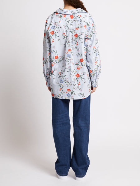 French Connection Floral Printed Shirt in Blue