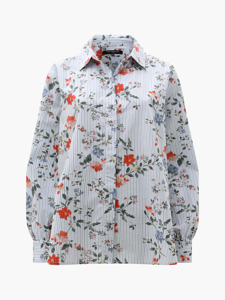 French Connection Floral Printed Shirt in Blue