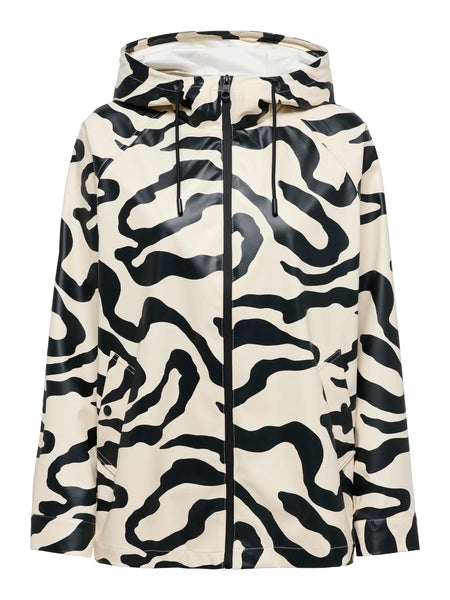 ONLY Patterned Short Raincoat in Cream