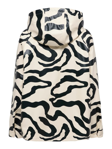 ONLY Patterned Short Raincoat in Cream