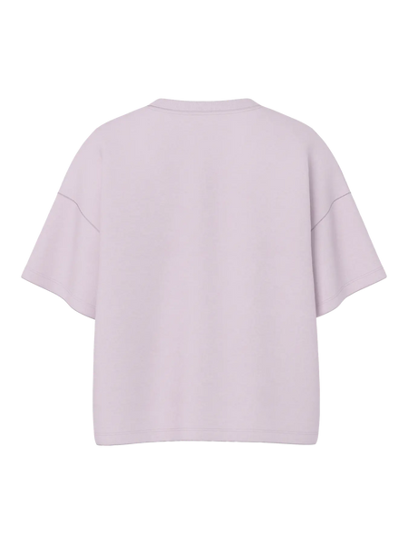 PIECES Short Sleeve Sweatshirt in Pink