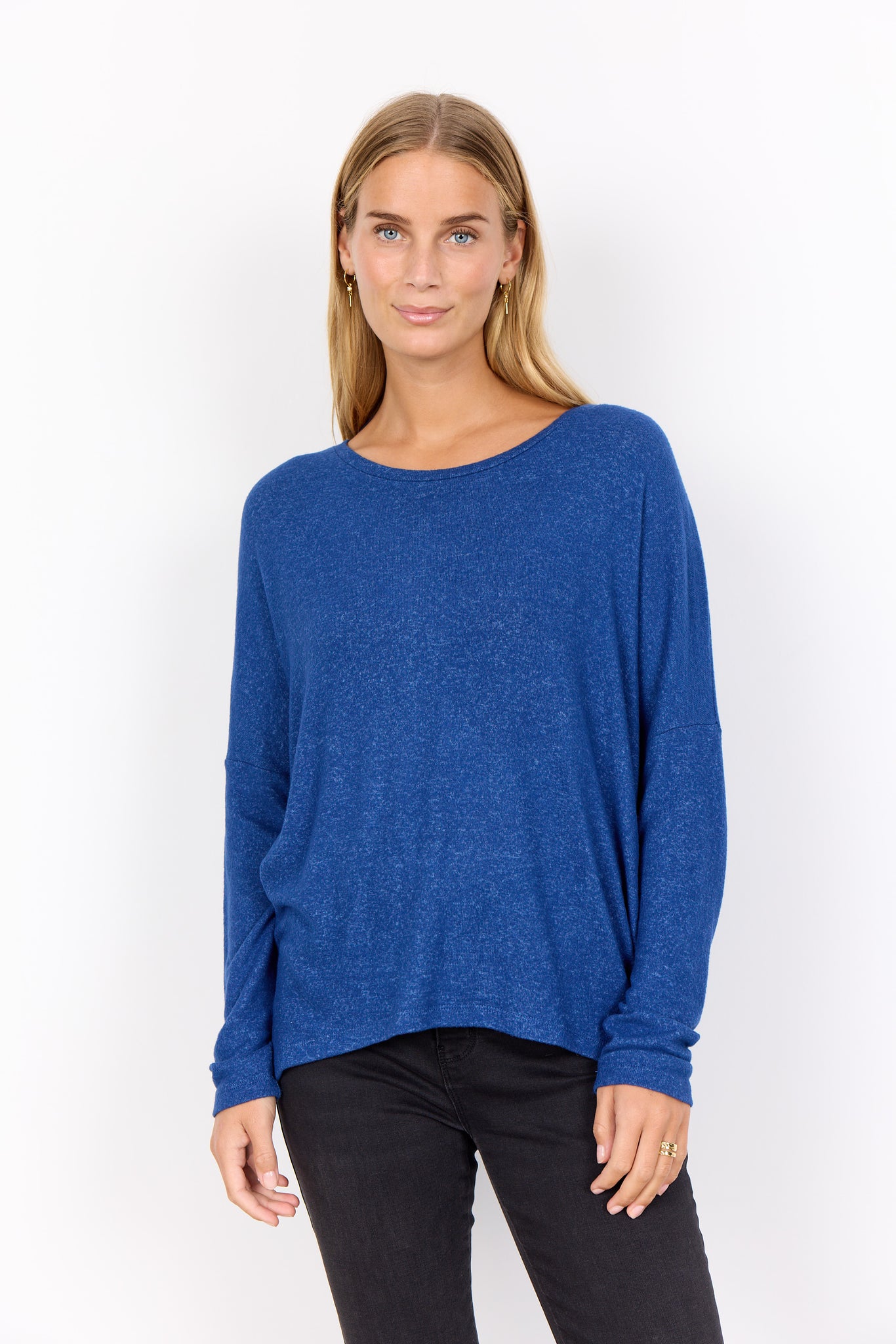 SOYACONCEPT Soft Biara Round Neck Top in Blue