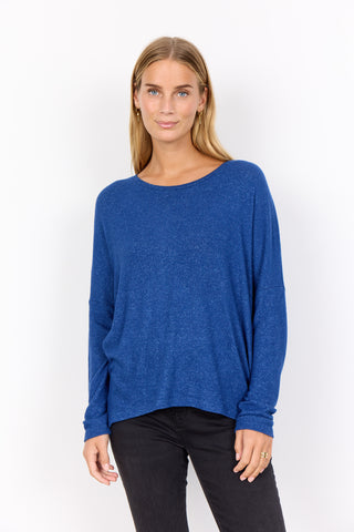 SOYACONCEPT Soft Biara Round Neck Top in Blue