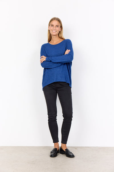 SOYACONCEPT Soft Biara Round Neck Top in Blue