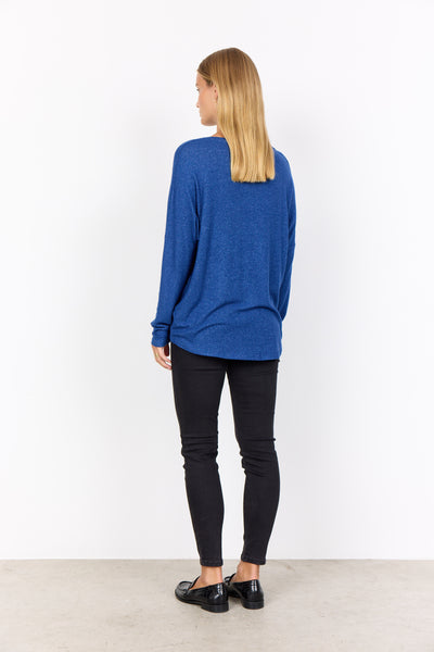 SOYACONCEPT Soft Biara Round Neck Top in Blue