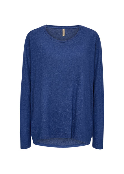 SOYACONCEPT Soft Biara Round Neck Top in Blue