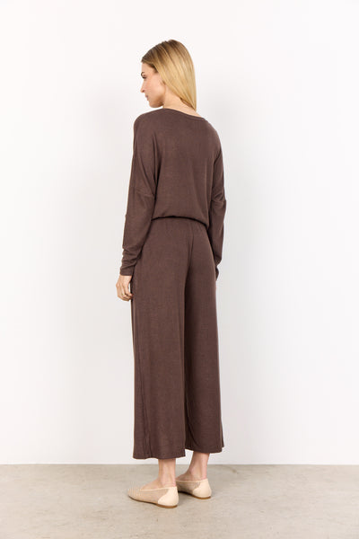 SOYACONCEPT Soft Biara Round Neck Top in Brown