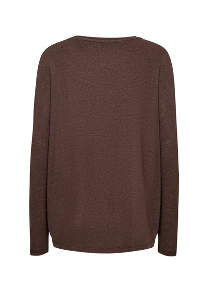 SOYACONCEPT Soft Biara Round Neck Top in Brown