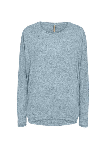 Soyaconcept Soft Biara Round Neck Top in Sky Blue