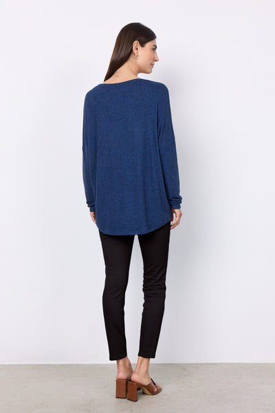 SOYACONCEPT Solf Biara Round Neck Top in Navy