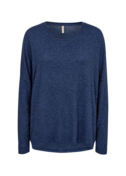 SOYACONCEPT Solf Biara Round Neck Top in Navy