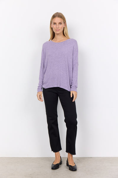 Soyaconcept Soft Biara Round Neck Top in Lilac