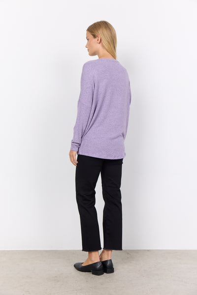 Soyaconcept Soft Biara Round Neck Top in Lilac