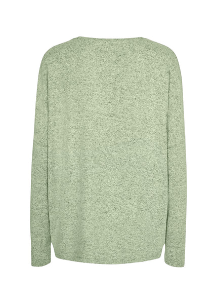Soyaconcept Soft Biara Round Neck Top in Light Green