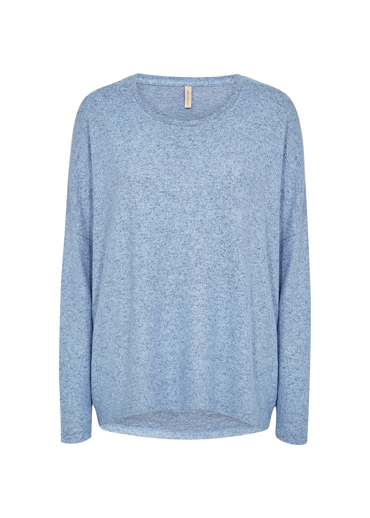 Soyaconcept Soft Biara Round Neck Top in Sky Blue