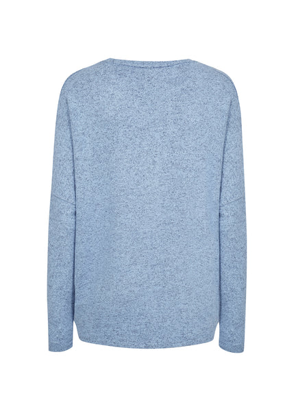 Soyaconcept Soft Biara Round Neck Top in Sky Blue