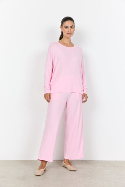 SOYACONCEPT Soft Biara Round Neck Top in Light Pink