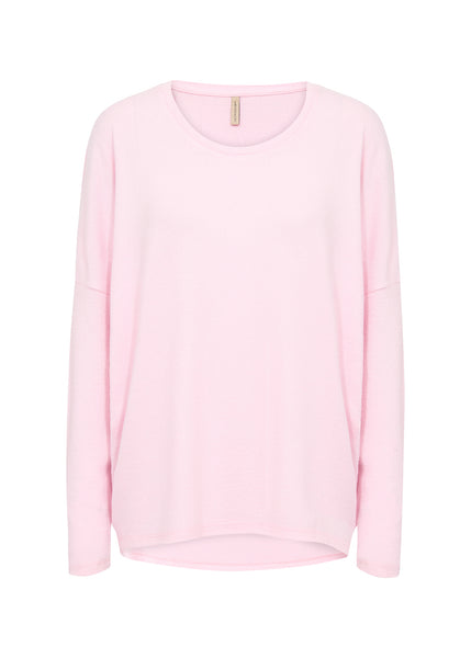 SOYACONCEPT Soft Biara Round Neck Top in Light Pink