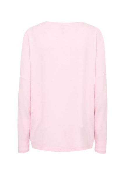 SOYACONCEPT Soft Biara Round Neck Top in Light Pink