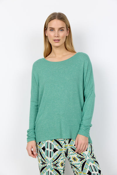 SOYACONCEPT Solf Biara Round Neck Top in Turquoise
