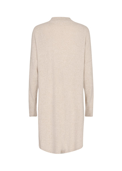 Soyaconcept Long Knitted Cardigan in Beige