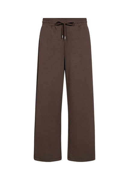 SOYACONCEPT Wide Leg Ankle Length Joggers in Brown