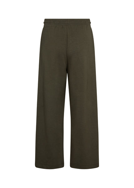 SOYACONCEPT Wide Leg Ankle Length Joggers in Green